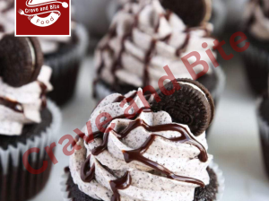 Oreo Cupcakes topped with oreo biscuit lahore