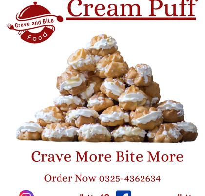one bite cream puff