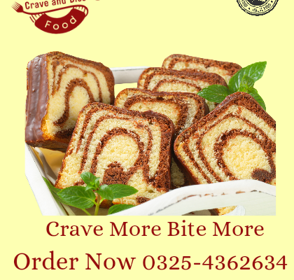 Rich marble cake with fast delivery crave and bite