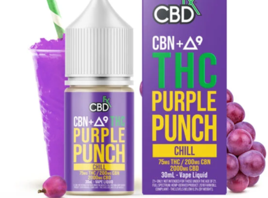 Delta-9 THC Vape Juice: Purple Punch (Indica)