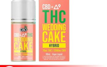 CBD + Delta-9 THC Vape Juice: Wedding Cake