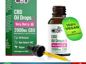 CBDfx CBD Oil 2000mg Very Berry – 30ml 03174875200