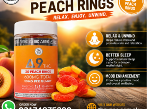 Delta-9 Peach Ring Chews 50mg-500mg