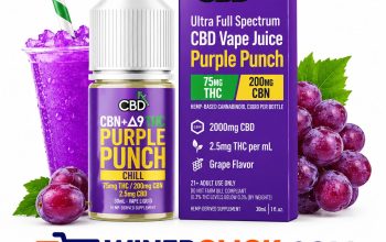 CBN + Delta-9 THC Vape Juice: Purple Punch In Pesh